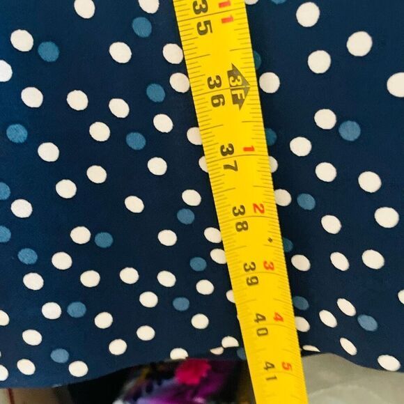 Boden Polka Dot 3/4 Flutter Sleeve Dress Navy Size 4 - Picture 9 of 13
